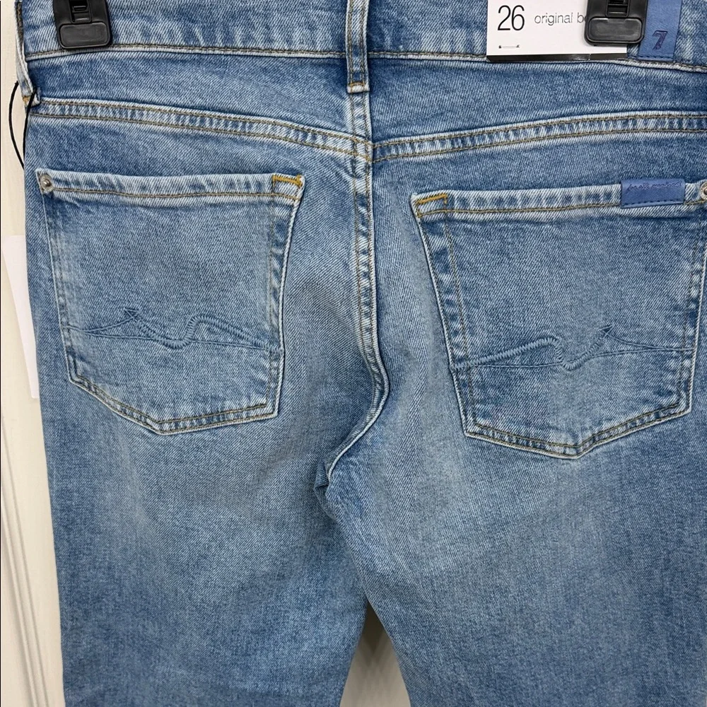 7 For All Mankind Low-Rise Slit-Flare Jeans: 26 - Picture 7 of 9